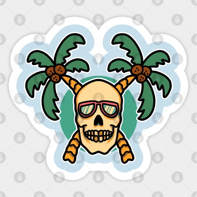summer skull Sticker by donipacoceng